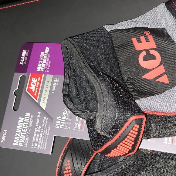 ❤️NWT Ace Men's Indoor/Outdoor Fingerless Work Gloves❤️Size XL - Picture 3 of 4